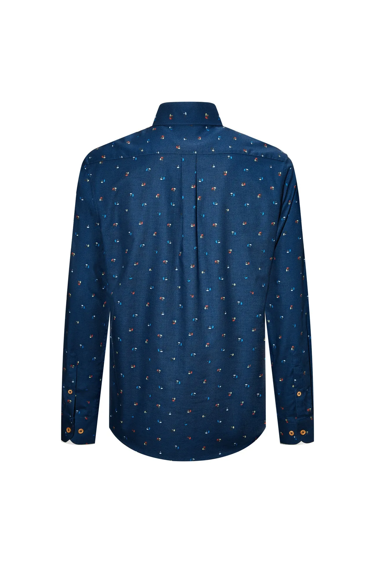 Small Palm Tree All Over Print Casual Shirt in Smart Fit