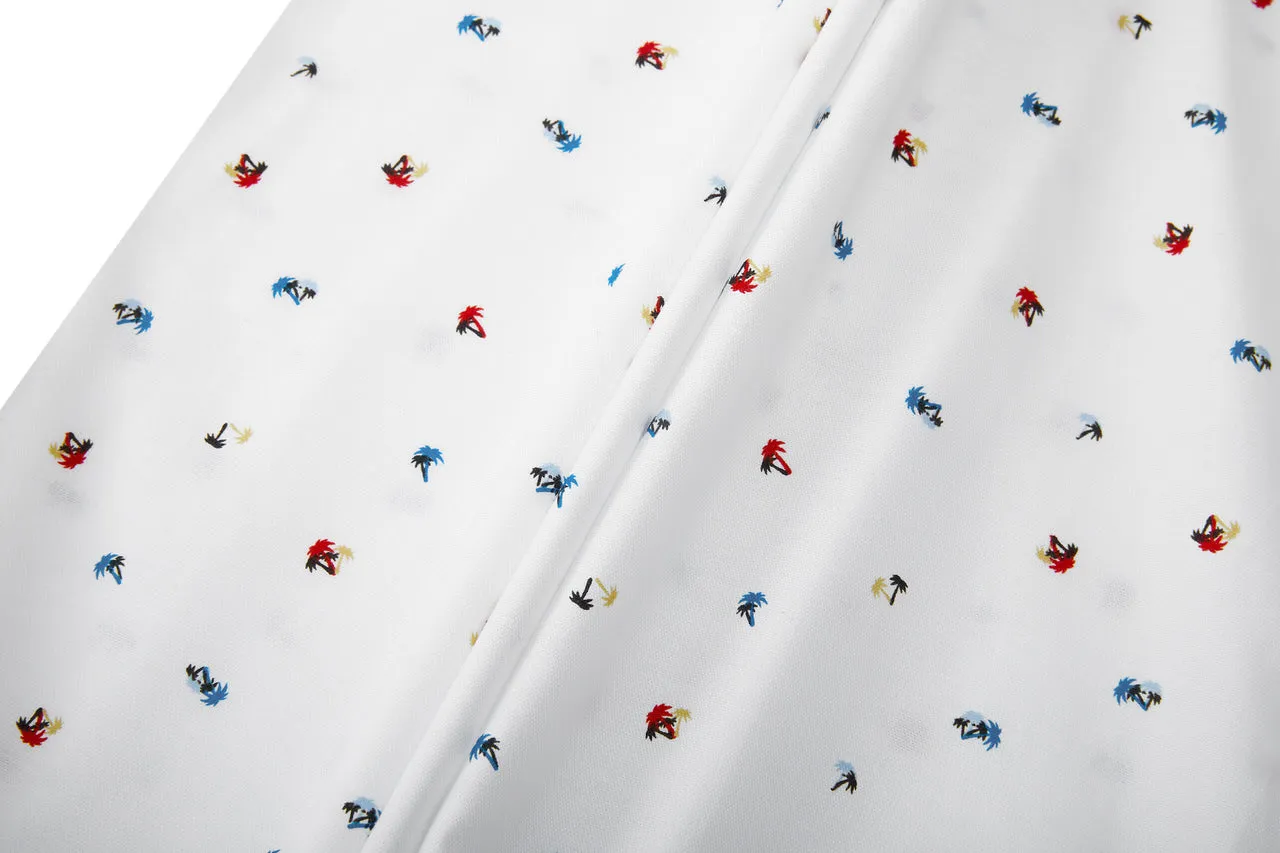 Small Palm Tree All Over Print Casual Shirt in Smart Fit