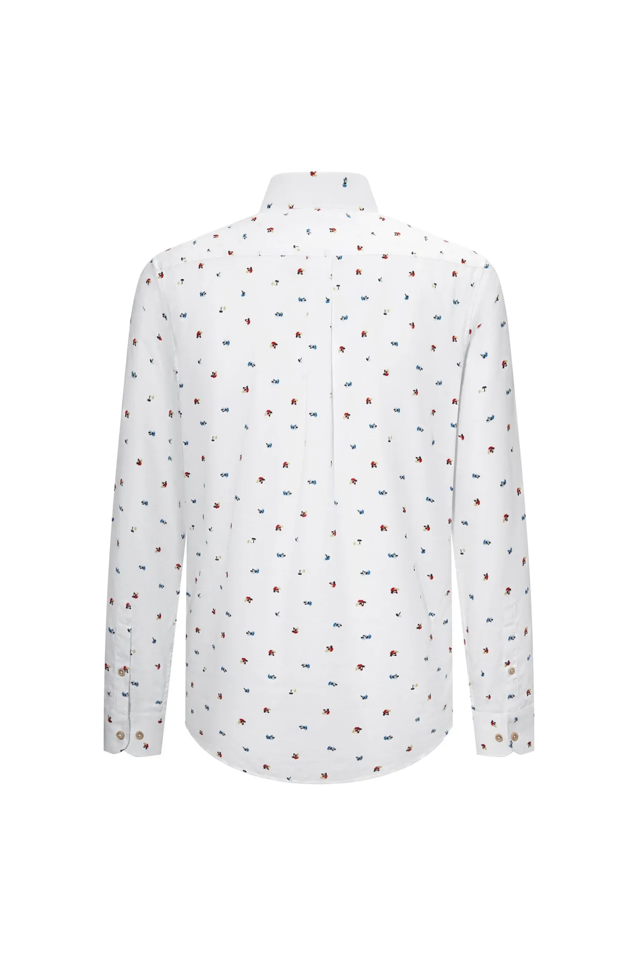 Small Palm Tree All Over Print Casual Shirt in Smart Fit