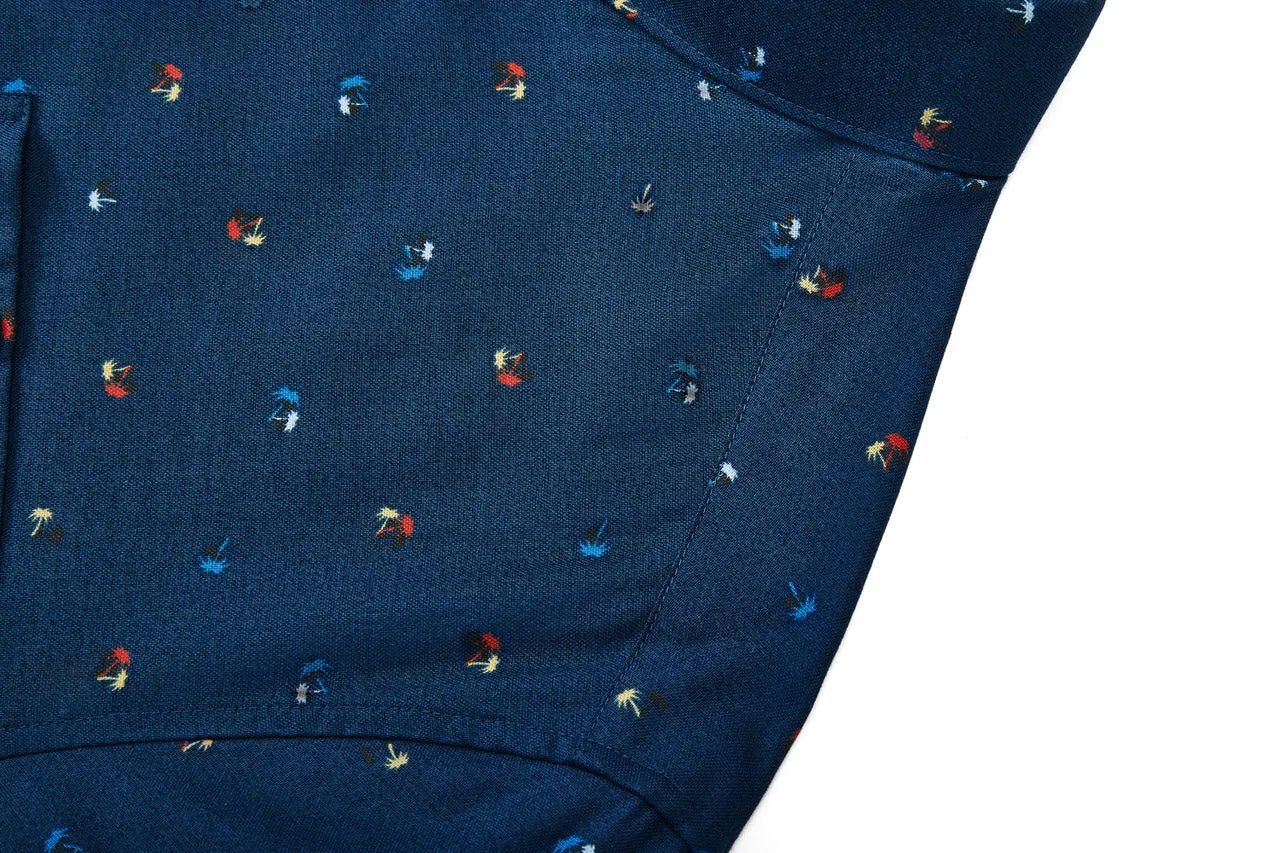 Small Palm Tree All Over Print Casual Shirt in Smart Fit