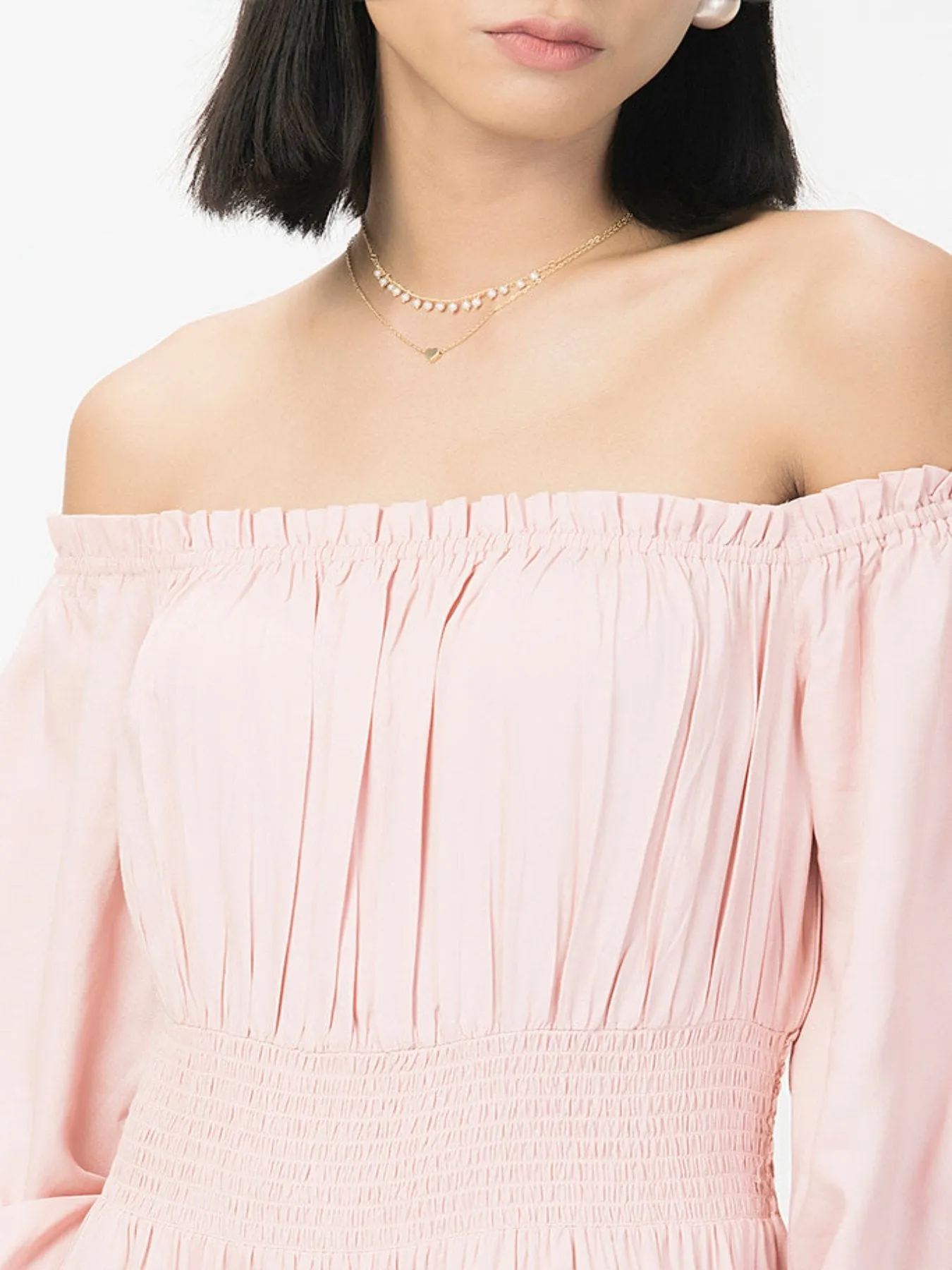 Smocked Maxi Summer Dress Pink