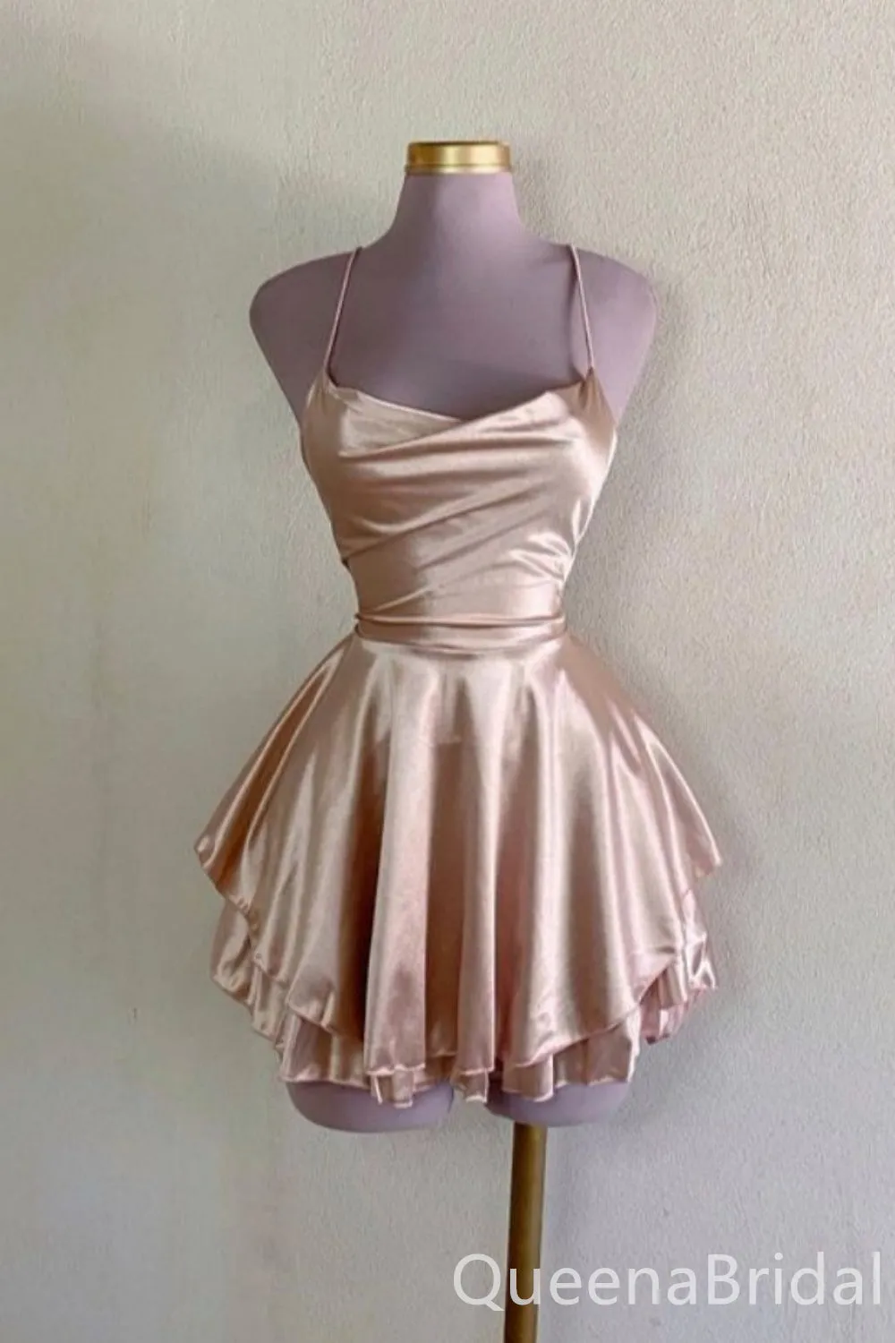 Stylish Spaghetti Straps A-line Graduation Party Short Homecoming Dress Formal Evening Party Dress , QB0849