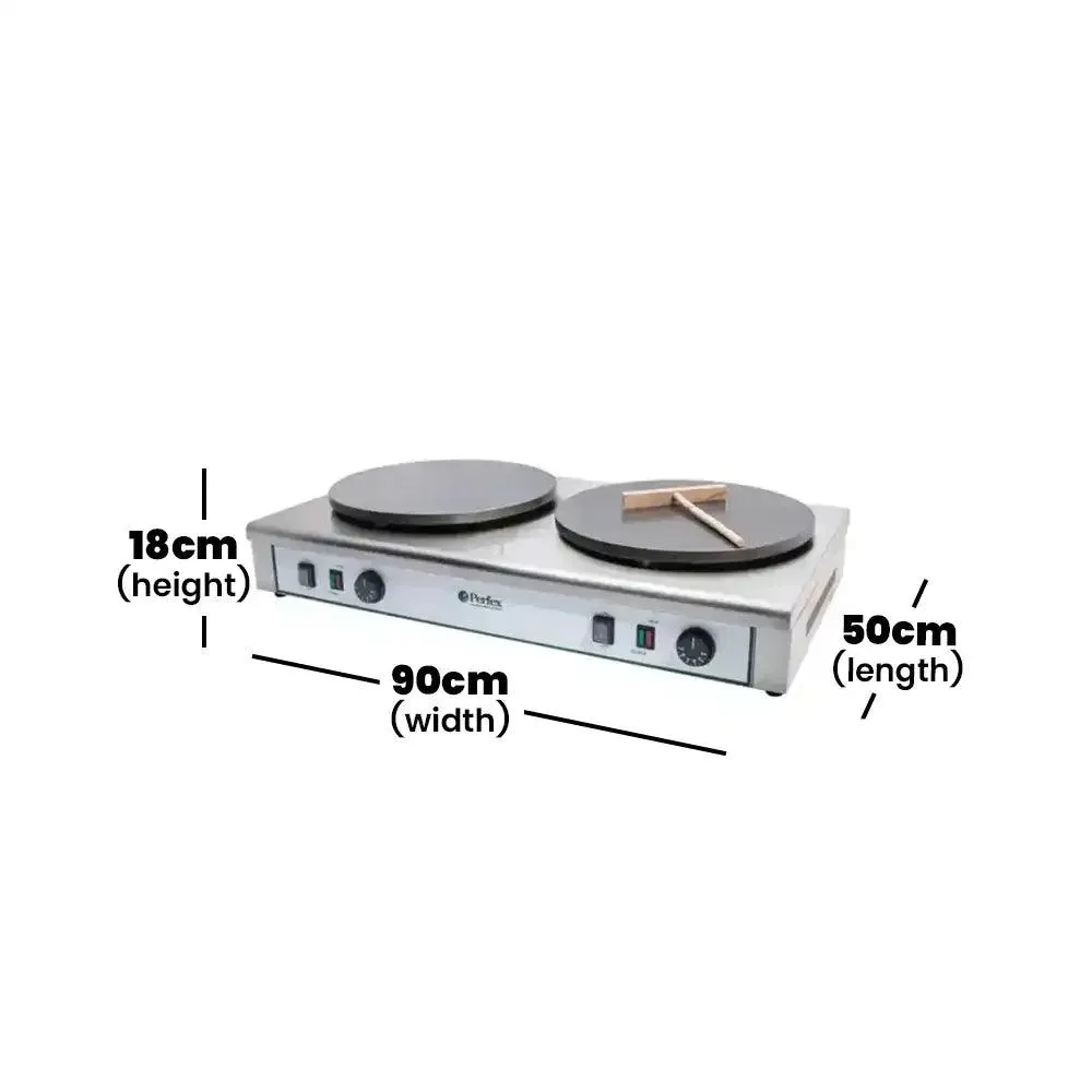 THS ECM-2  Double Head Crepe Maker 2 x 3 kW 90 x 50 x 18 cm