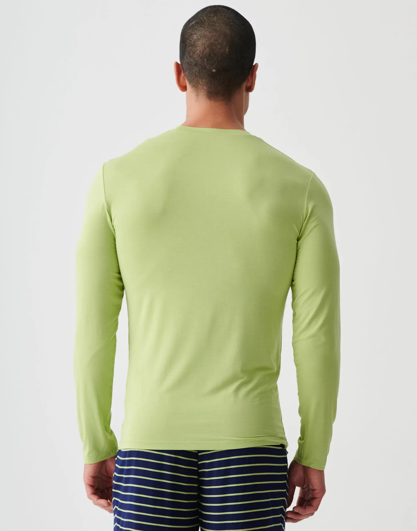 Two-pack Men's Bamboo Long Sleeve T-Shirts – Tarragon & Navy