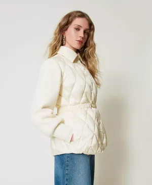 TWS-242TP2010 IVORY WOVEN PADDED JACKET