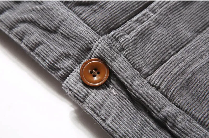 Unisex Jas Modieus en Corduroy met Bontvoering