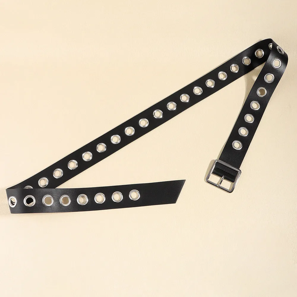 Unisex Punk Belt - Hollow PU Fashion