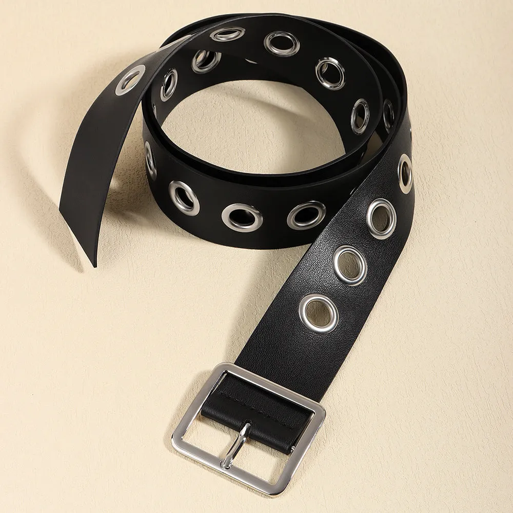 Unisex Punk Belt - Hollow PU Fashion