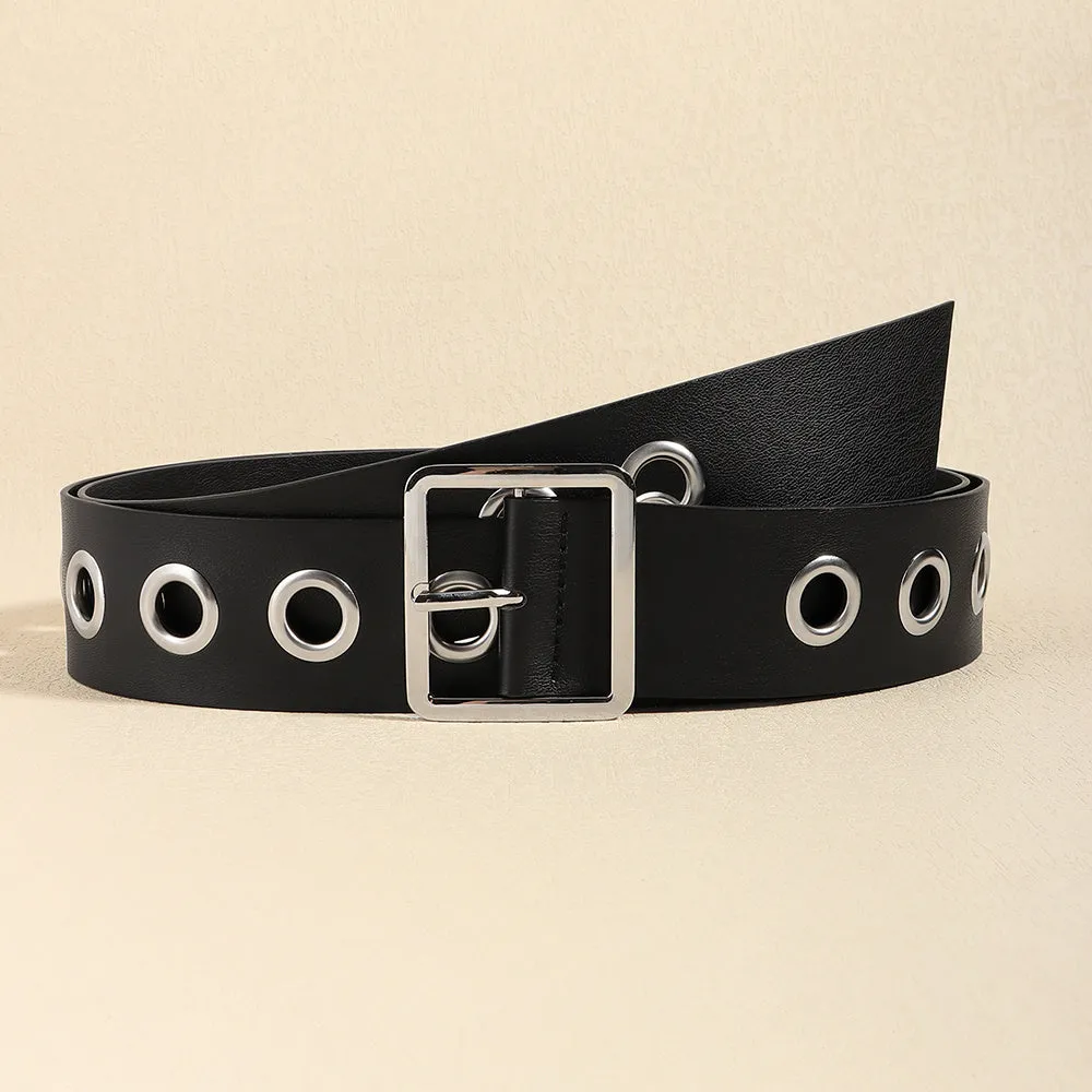 Unisex Punk Belt - Hollow PU Fashion