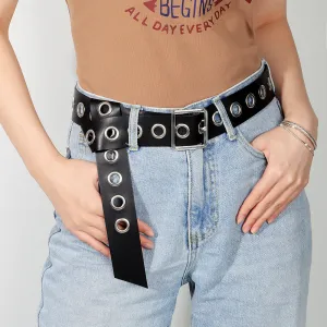 Unisex Punk Belt - Hollow PU Fashion