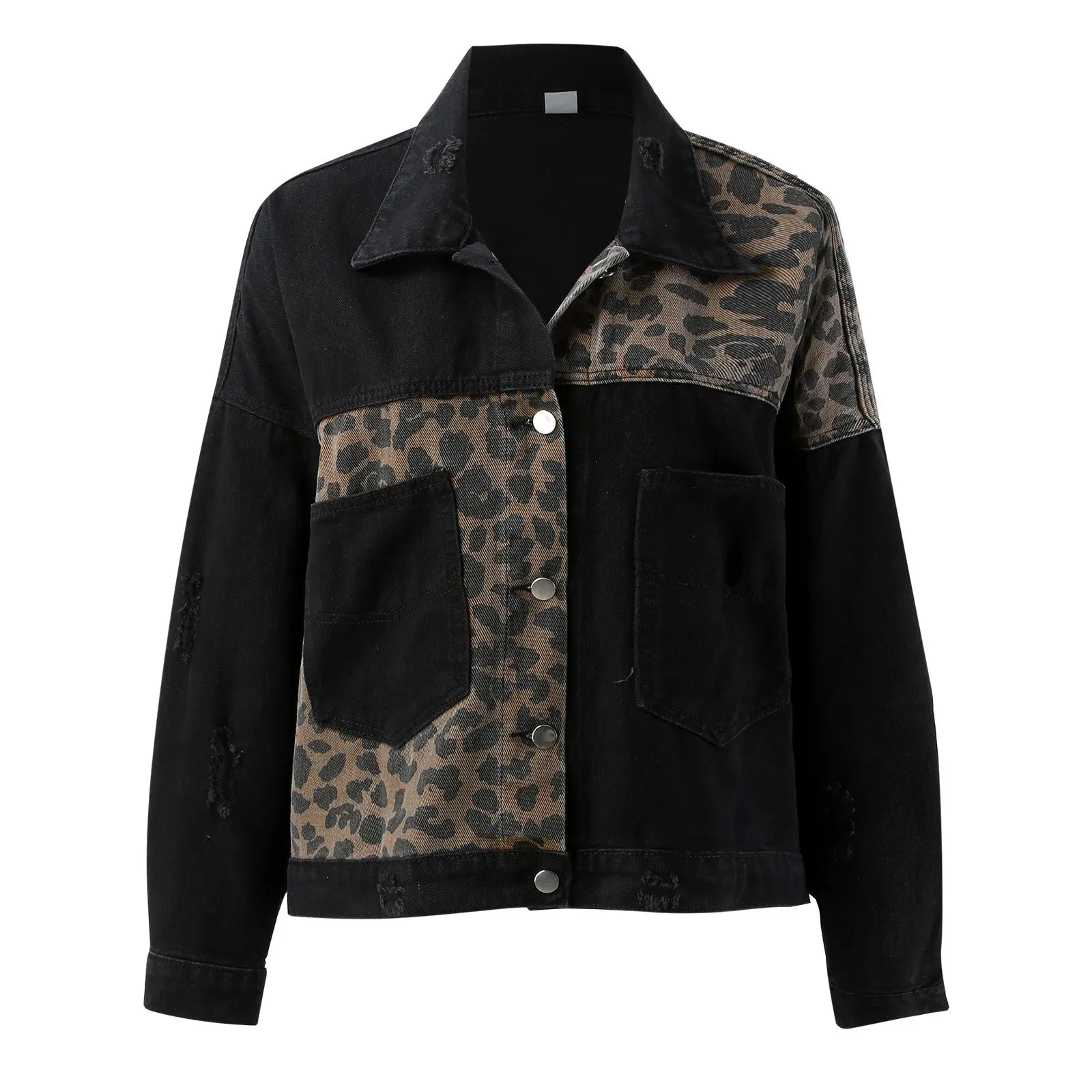Vita Leopard Denim Jacket