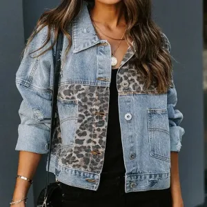 Vita Leopard Denim Jacket