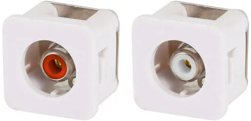 Wall Plate Insert RCA Socket Pair Red & White WPI30