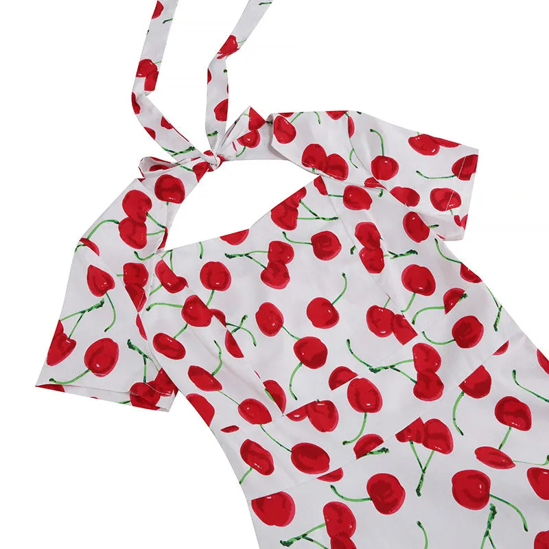Women's Clothing Retro Printing Short-sleeved Floral Dress New Women's Clothing