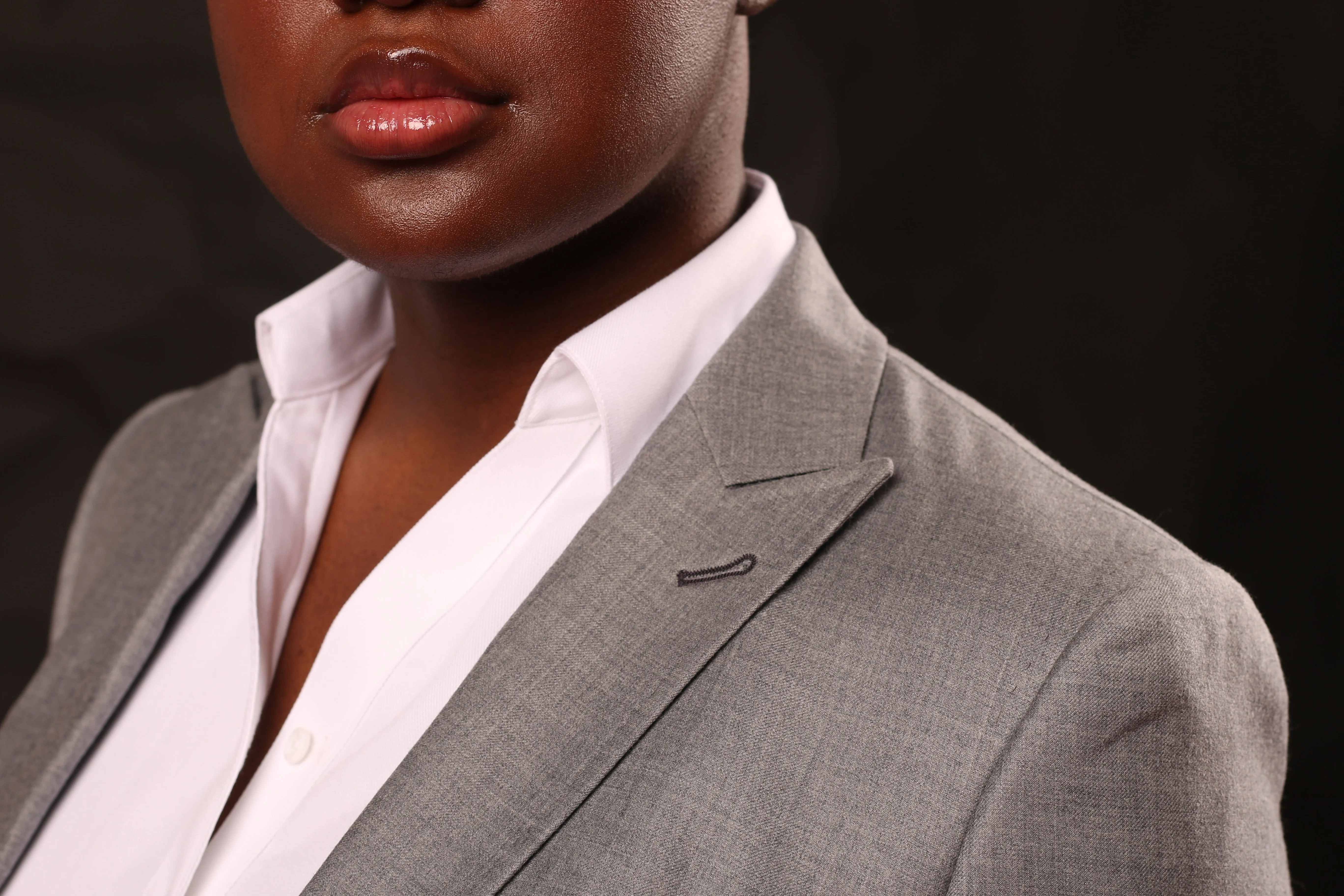 Women's Custom Pant Suit - Grey 100% Wool