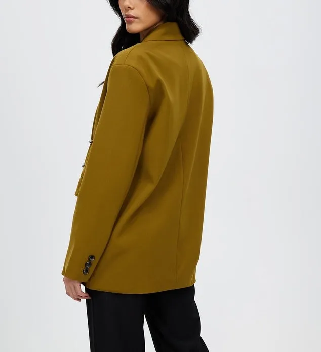 Women's Oversize Button Front Long Sleeve Blazer Work Office Amber Jacket by Kaja Clothing-Briar Jacket