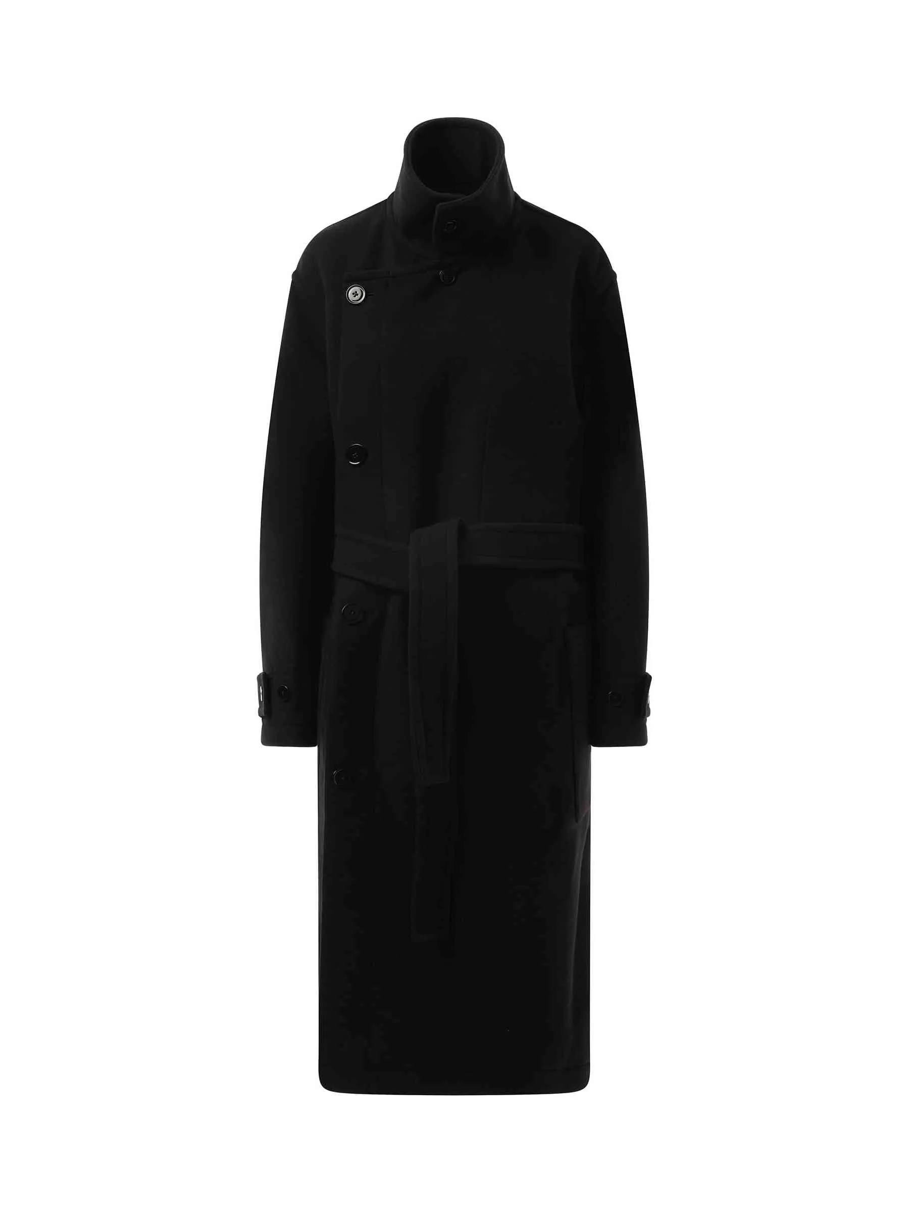 Wrap Coat in Black
