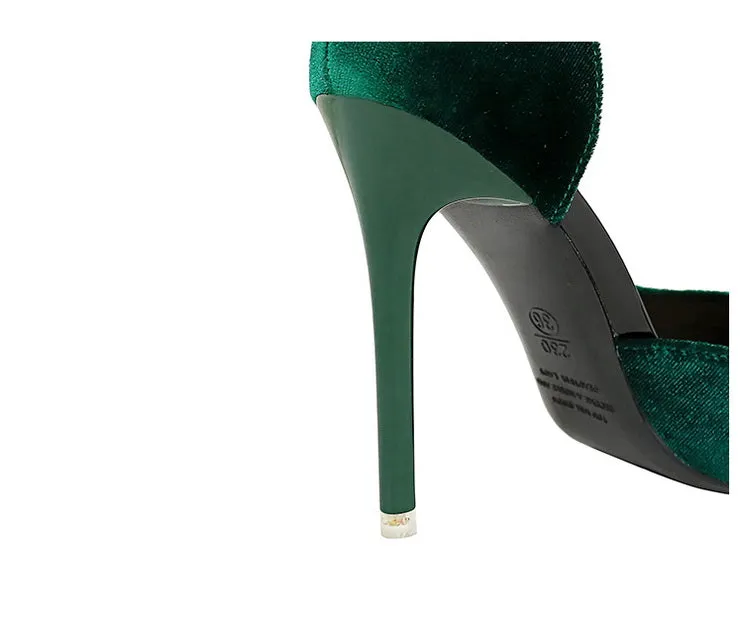 Xishi Suede High Heels Women's Stiletto Heel Flats Fashion Style Square Toe Side Cut Out Banquet Evening Dress Shoes Oversized Shoes