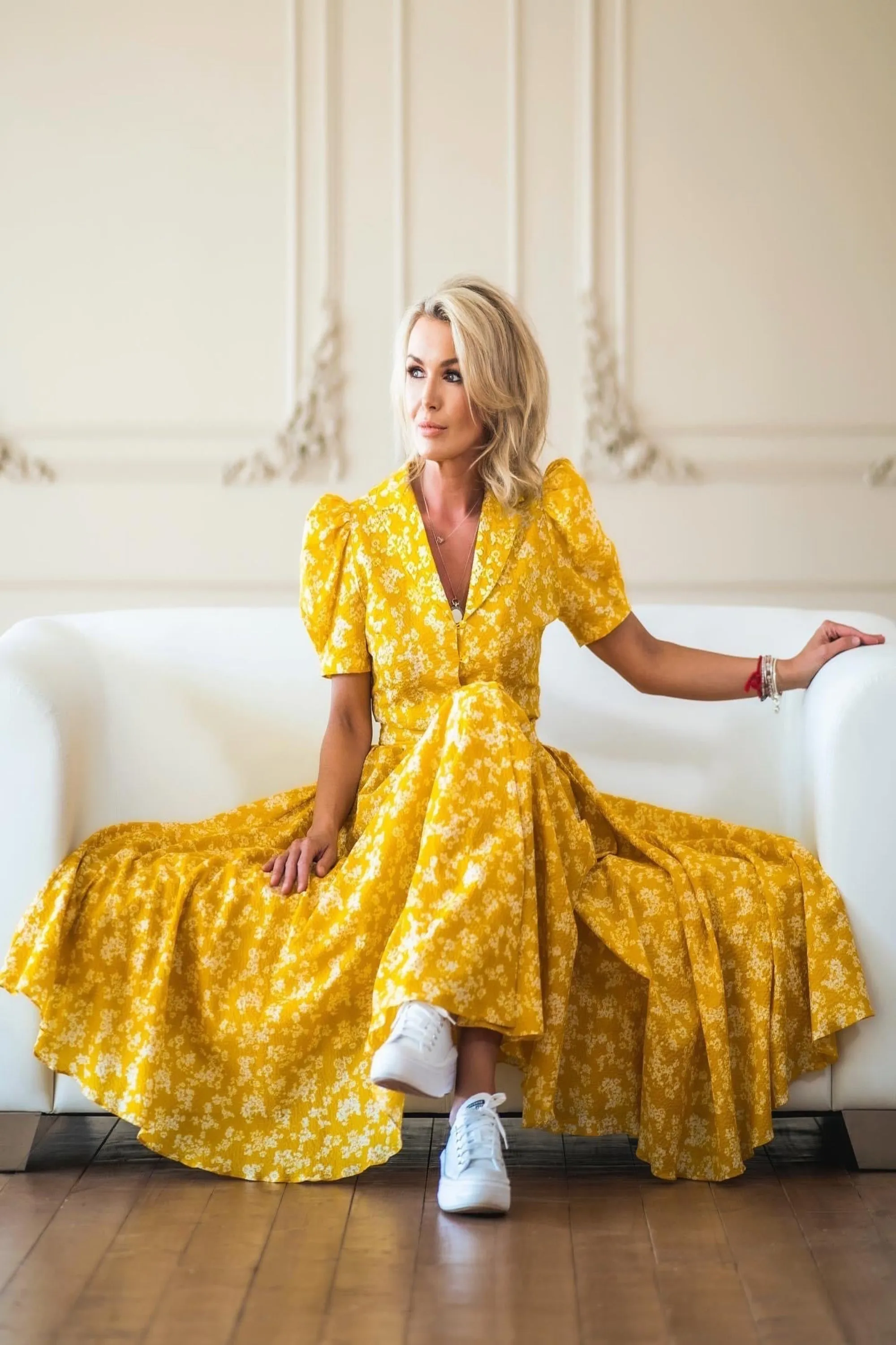 Zelma Yellow Cotton Dress